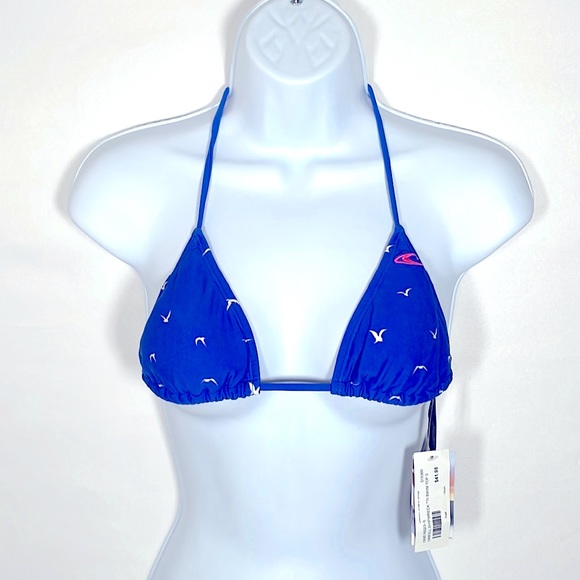 O’Neill Bikini Top Swim Suit Size Small Blue and White - Picture 1 of 4